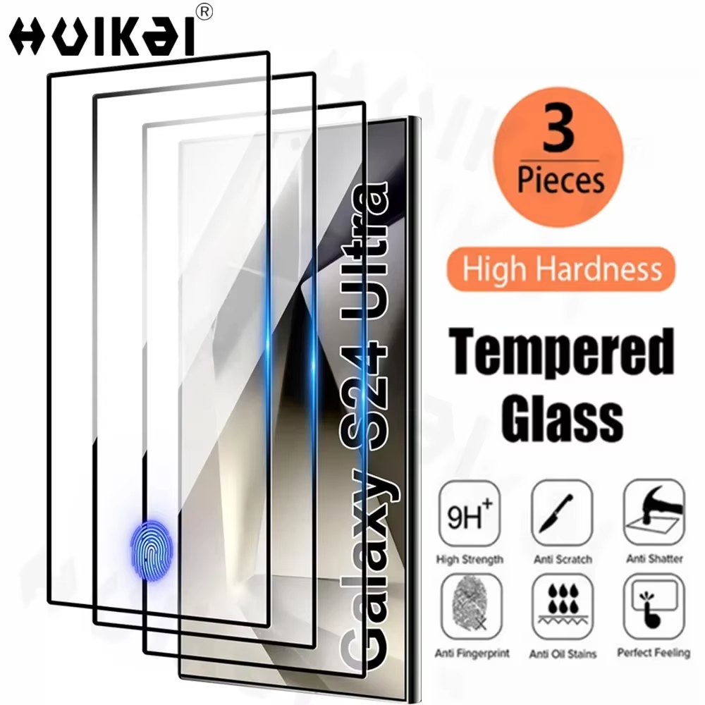 🛡️ 3-Pack Samsung Screen Protectors | 💎 Full HD, Anti-Scratch, Tempered Glass
