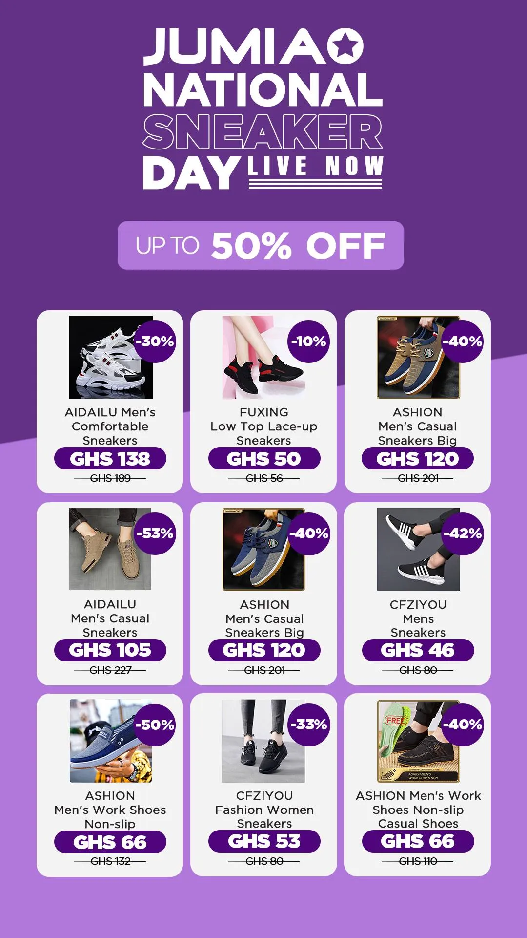 👟 Jumia Ghana | National Sneaker Day 2025 – Step Into Big Deals! 🇬🇭🛍️
