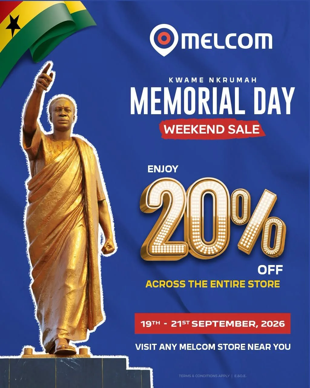 Melcom Ghana Memorial Day Weekend Sale of 20% Off