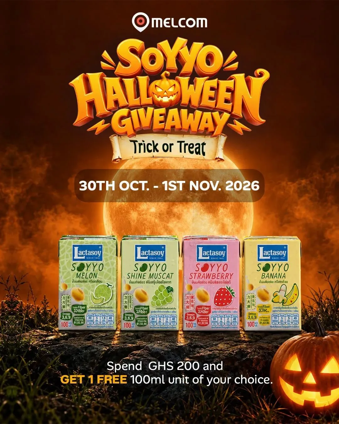 Melcom Ghana Halloween Giveaway 30th oct - 1st Nov 2026