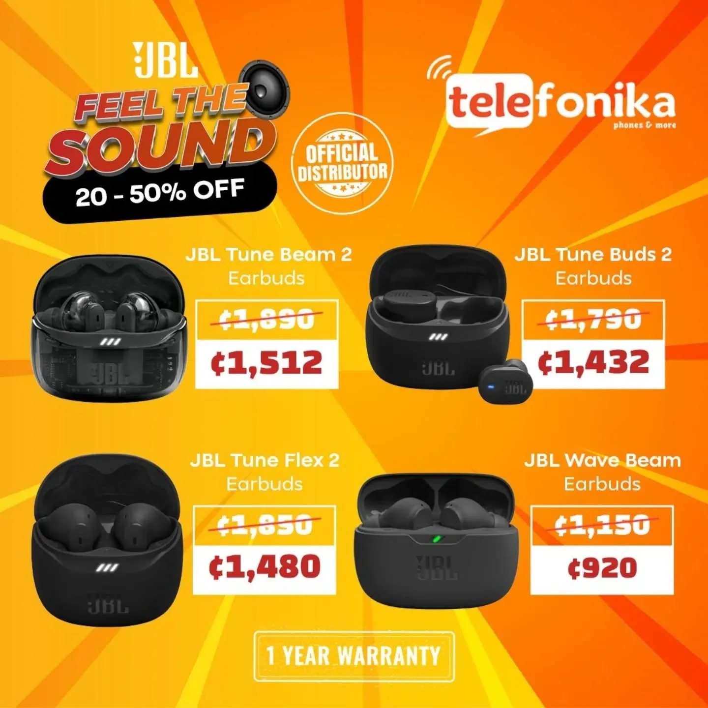 🔊 Telefonika Feel the Sound Promo – Unbeatable Deals on JBL Audio! 🎶✨