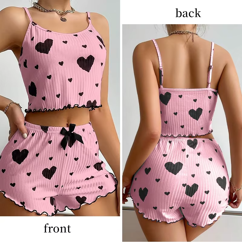 💖 College d'Amour Women's Pajama Set | 🛏️ Soft, Breezy & Stylish Sleepwear