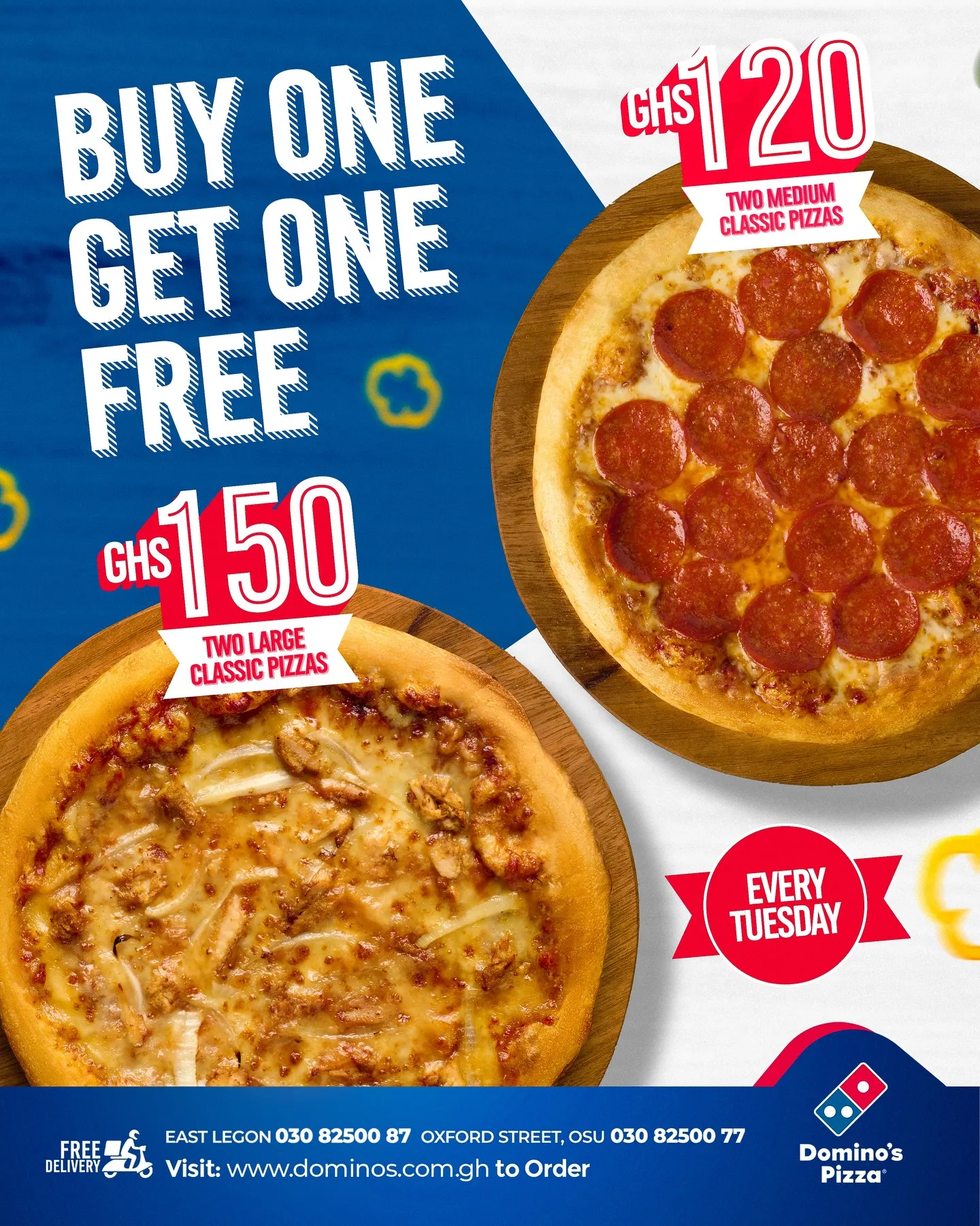 🍕Domino’s Ghana BOGO Promo | Buy 1 Get 1 Free Deal 🎉