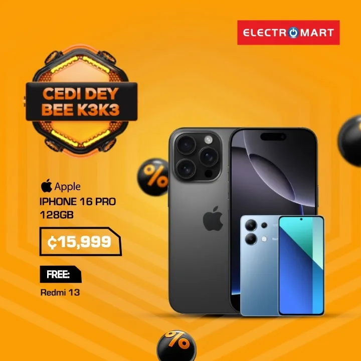 📱 CEDI DEY! Electromart iPhone 16 Promo 🇬🇭 | BEE K3K3 🎉