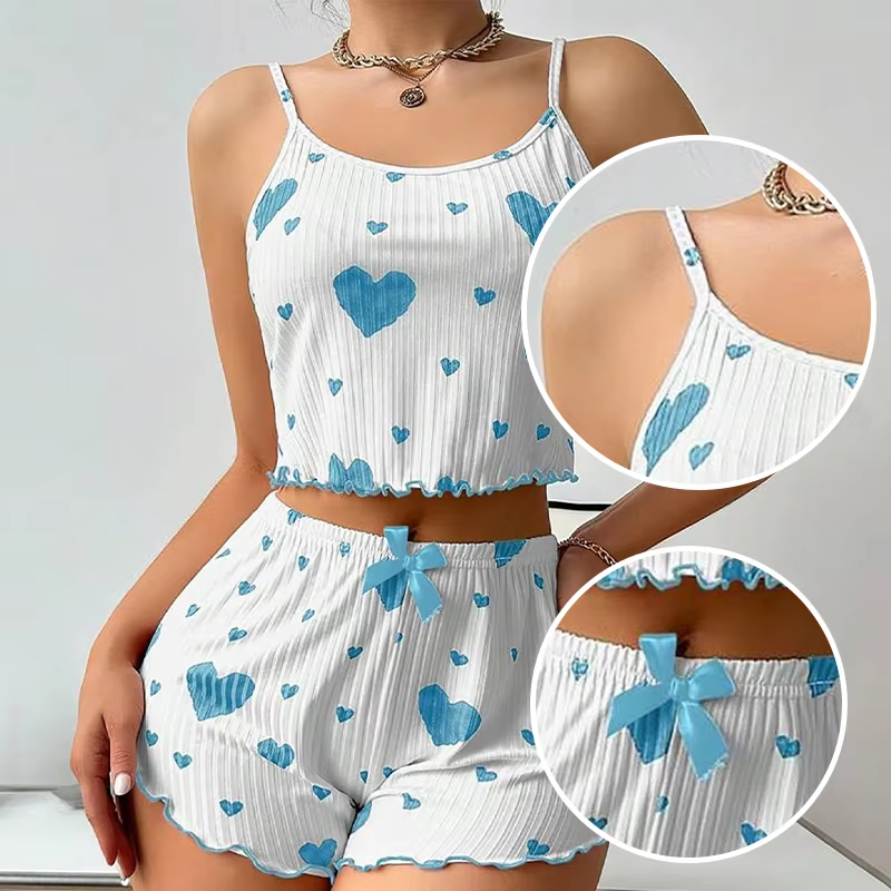 💖 College d'Amour Women's Pajama Set | 🛏️ Soft, Breezy & Stylish Sleepwear